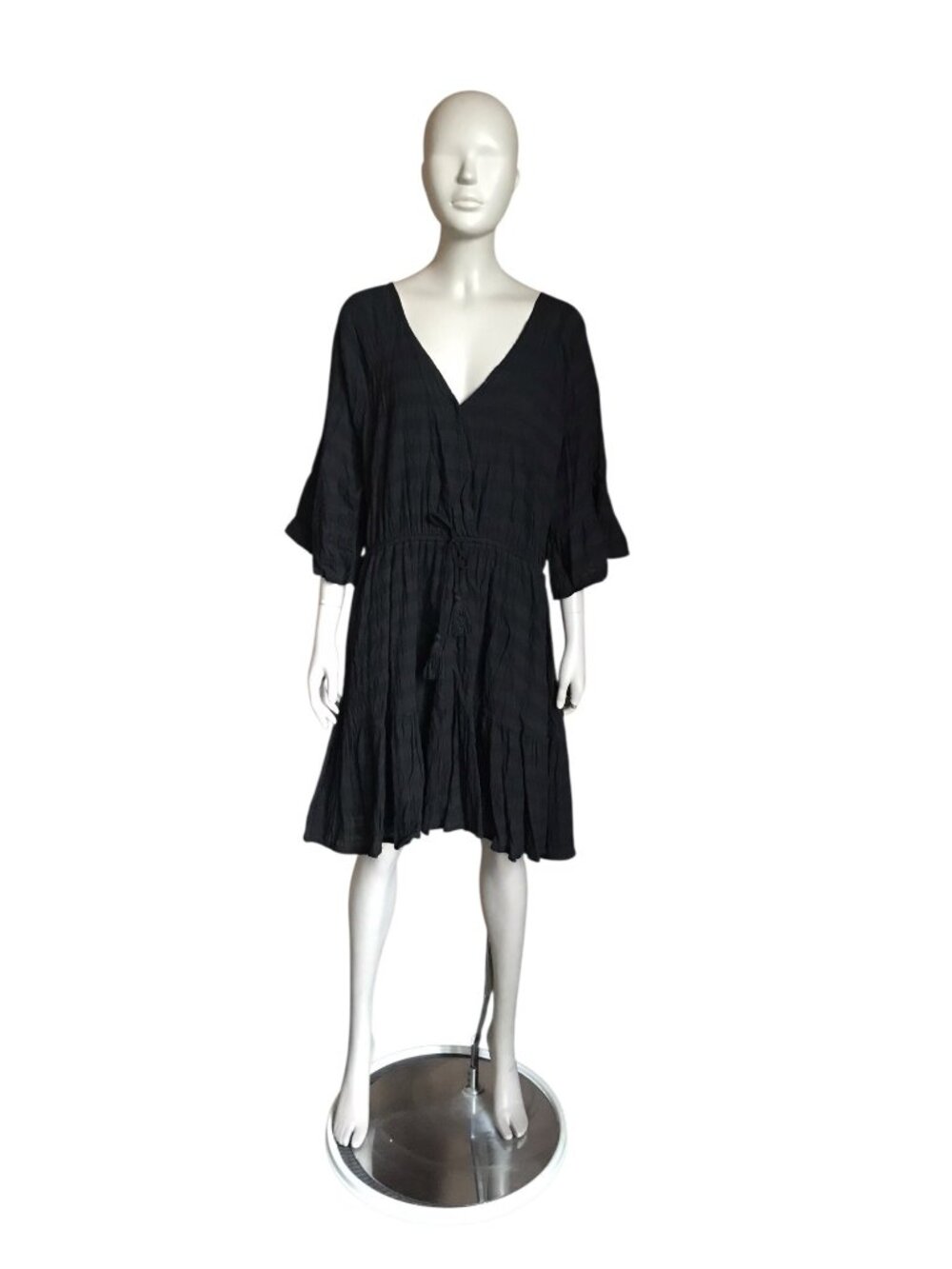 City Chic Black Short Sleeve Dress